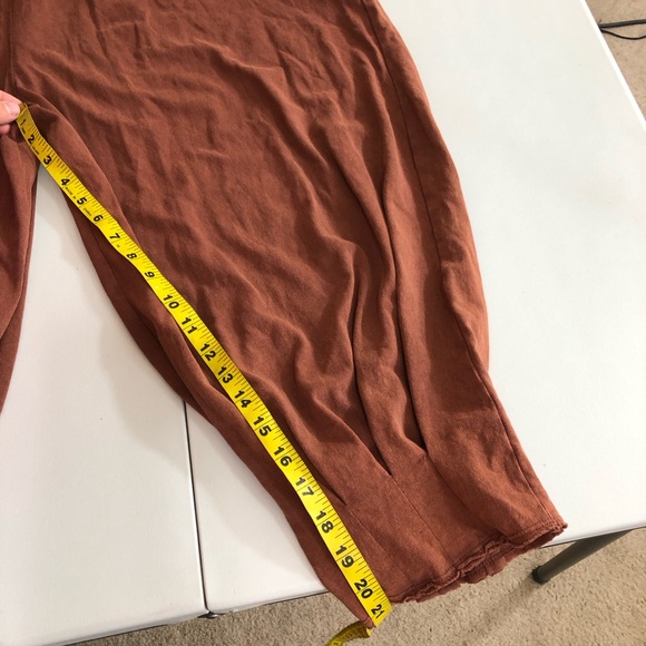 Free People Lotta Love Pleated Jumpsuit Brown Size Medium - Picture 15 of 15